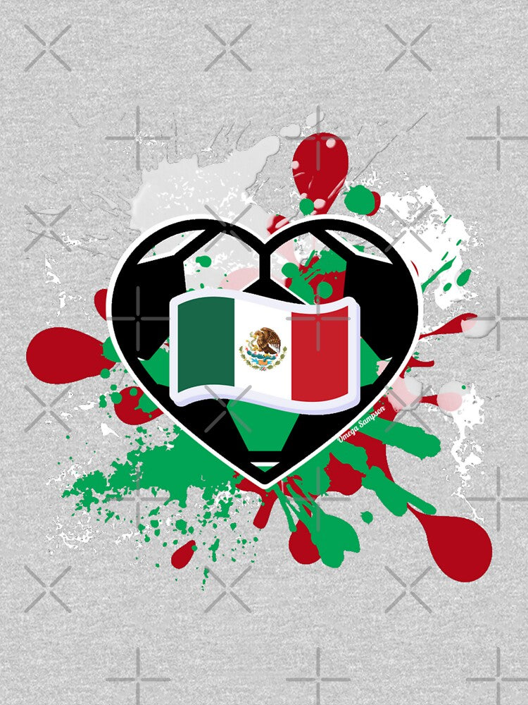 Mexican Flag Soccer Heart by artbyomega