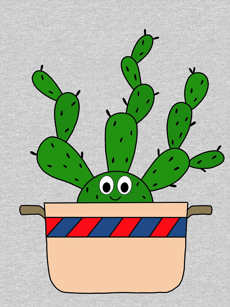 Cute Cactus Design #204: Beaver Tail Cactus In Old Pot by DreamCactus