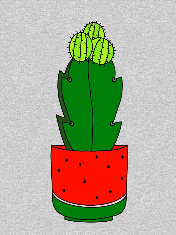 Cute Cactus Design #186: Cute Hybrid Cactus In Watermelon Pot by DreamCactus