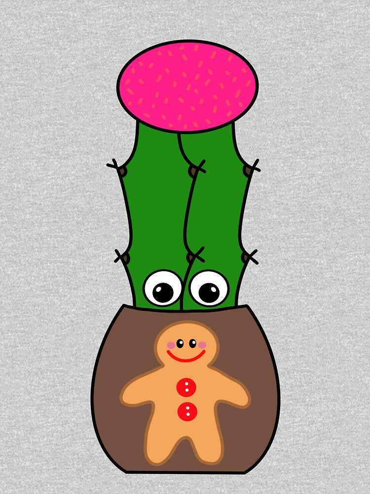 Cute Cactus Design #342: Hybrid Cactus In Gingerbread Man Pot by DreamCactus