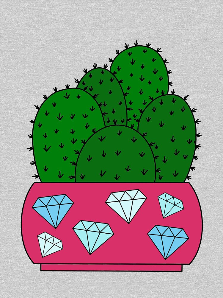 Cute Cactus Design #193: Cacti In Diamond Pot by DreamCactus