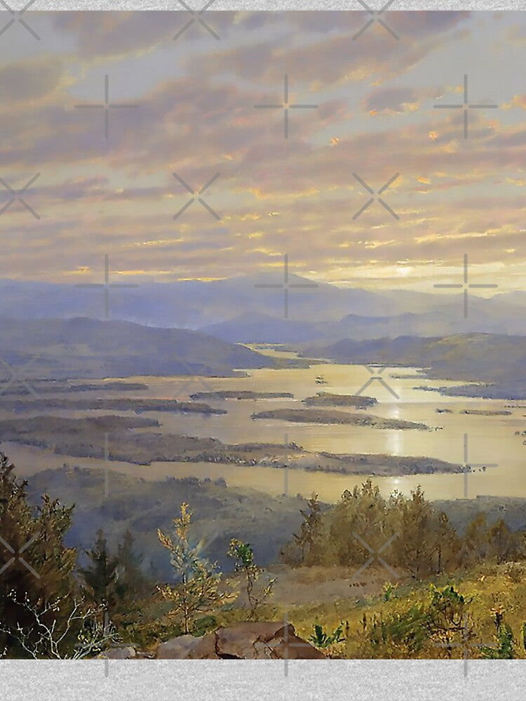 Sunset painting, Sunset Artwork, Lake Squam from Red Hill by danaJG
