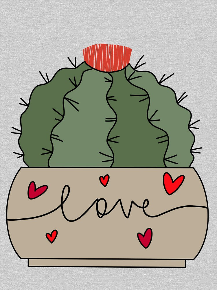 Cute Cactus Design #142: Melocactus Cactus In A Cute Love Pot by DreamCactus