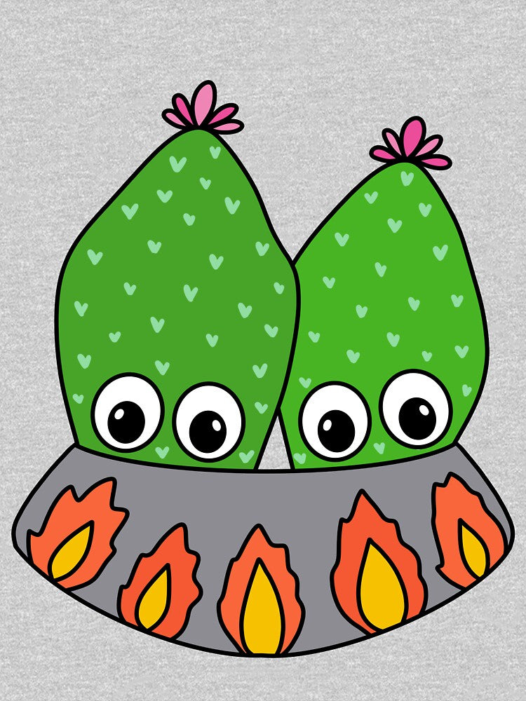 Cute Cactus Design #310: Cacti Couple In A Nice Pot by DreamCactus