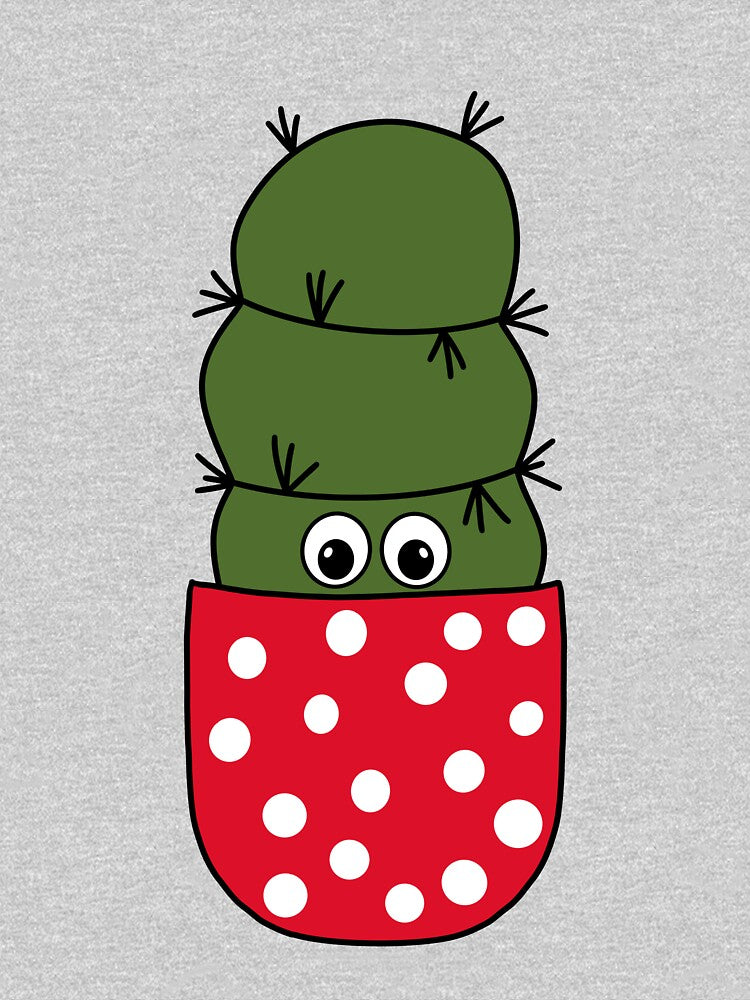 Cute Cactus Design #277: Chunky Cactus In Polka Dotted Pot by DreamCactus