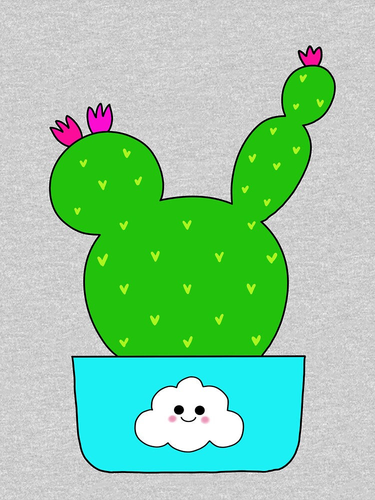 Cute Cactus Design #132: Cute Cactus With Flowers In Cloud 9 Pot by DreamCactus