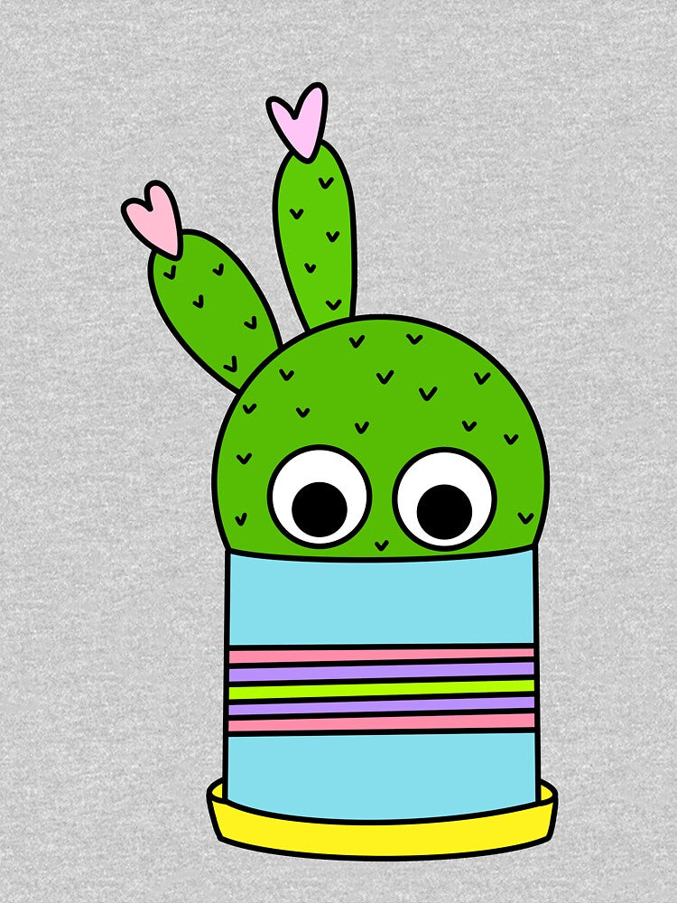 Cute Cactus Design #210: Beaver Tail Cactus In Cute Pot by DreamCactus