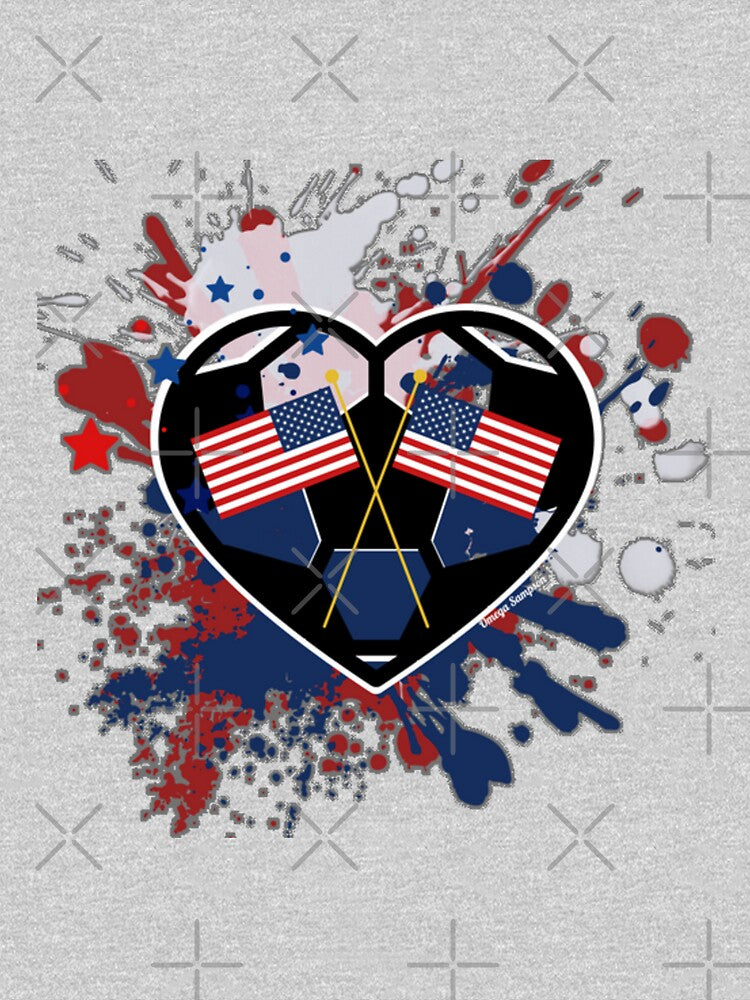 USA Flags Soccer Heart by artbyomega