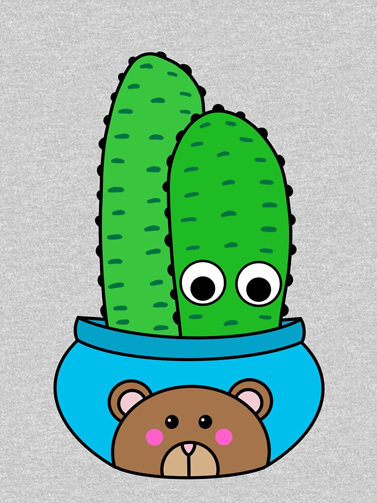 Cute Cactus Design #217: Cacti In Bear Pot by DreamCactus