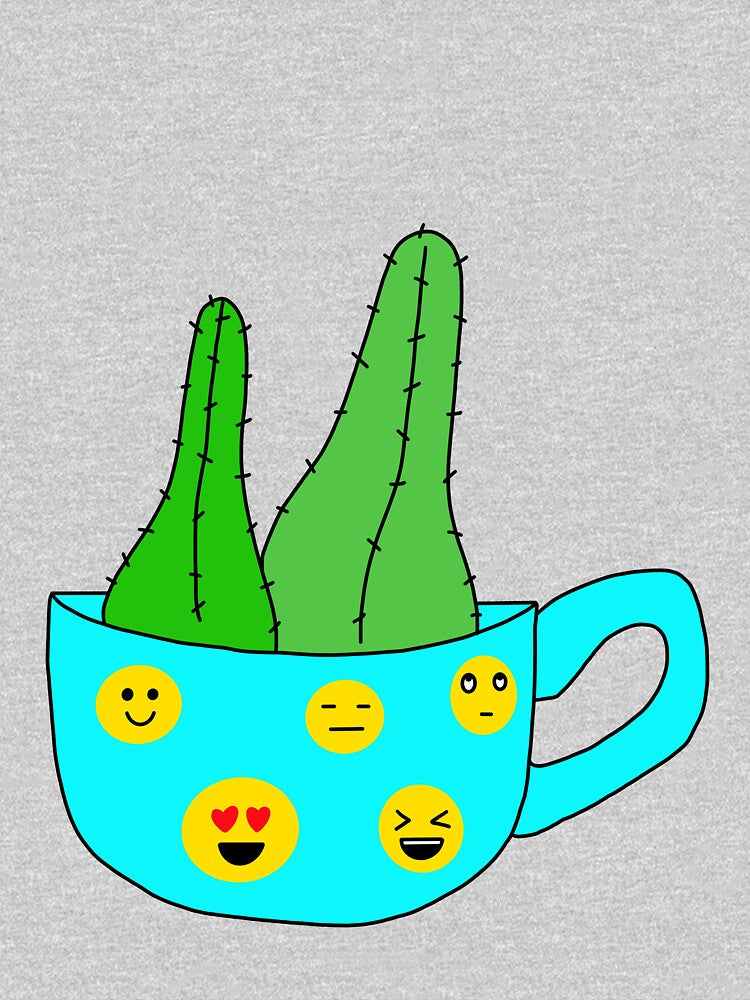 Cute Cactus Design #44: Emoticon Cup Cacti by DreamCactus