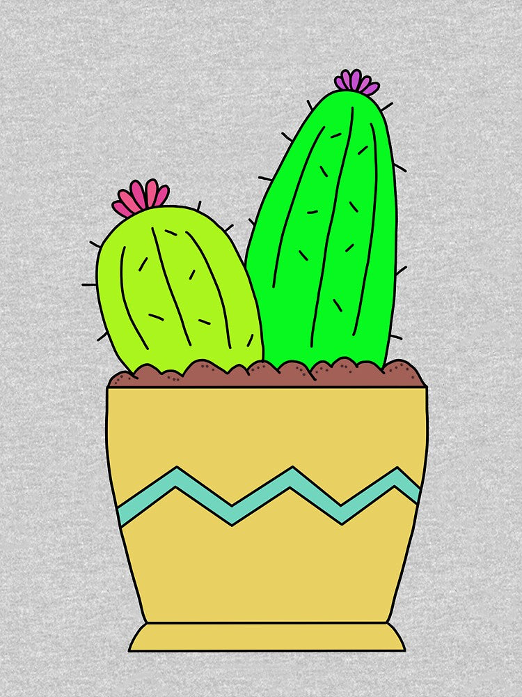 Cute Cactus Design #78: 2 Cacti Enjoying The Soil by DreamCactus