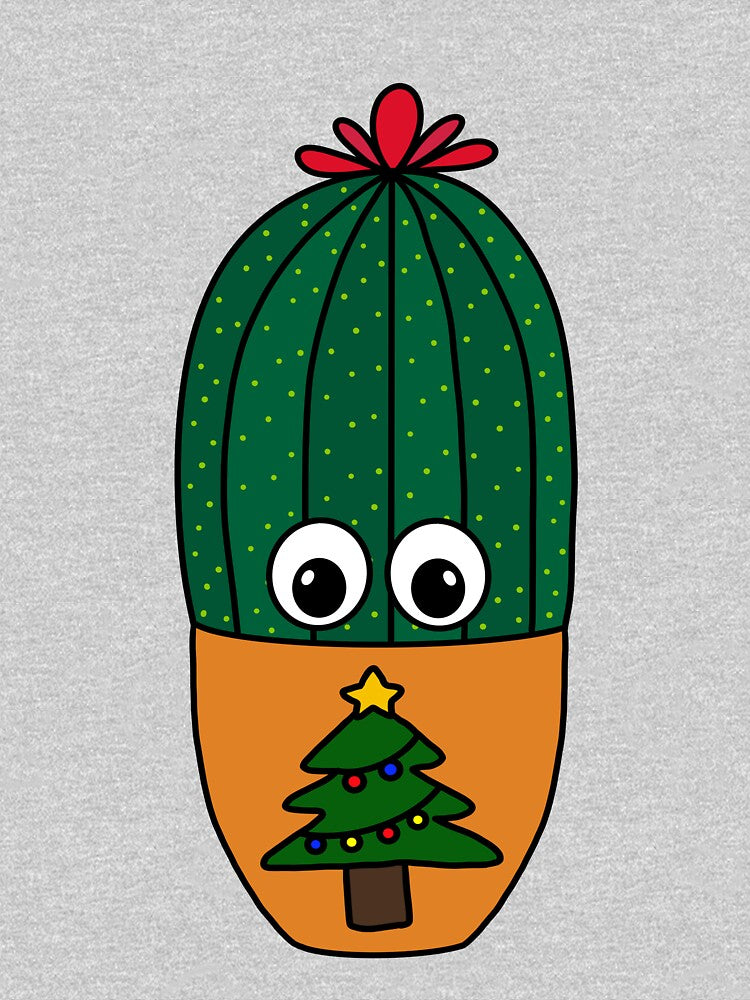 Cute Cactus Design #317: Cactus In Christmas Tree Pot by DreamCactus