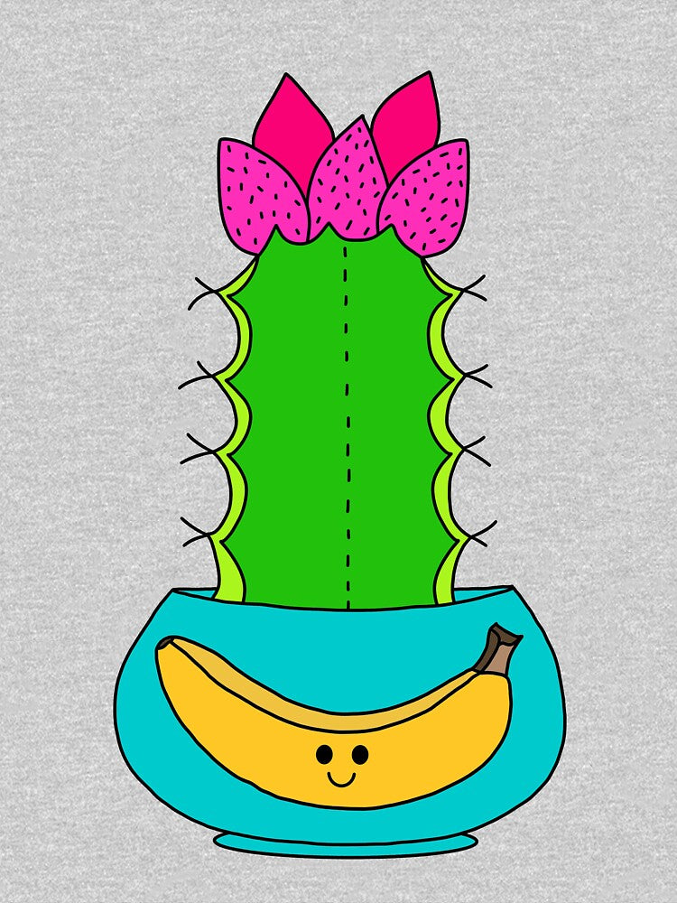 Cute Cactus Design #205: Pretty Hybrid Cactus In Banana Pot by DreamCactus