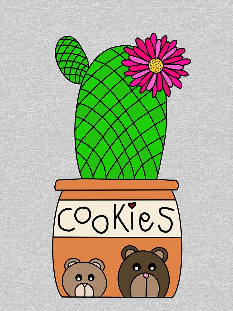 Cute Cactus Design #148: Rainbow Pincushion Cactus In Cute Cookie Jar Pot by DreamCactus