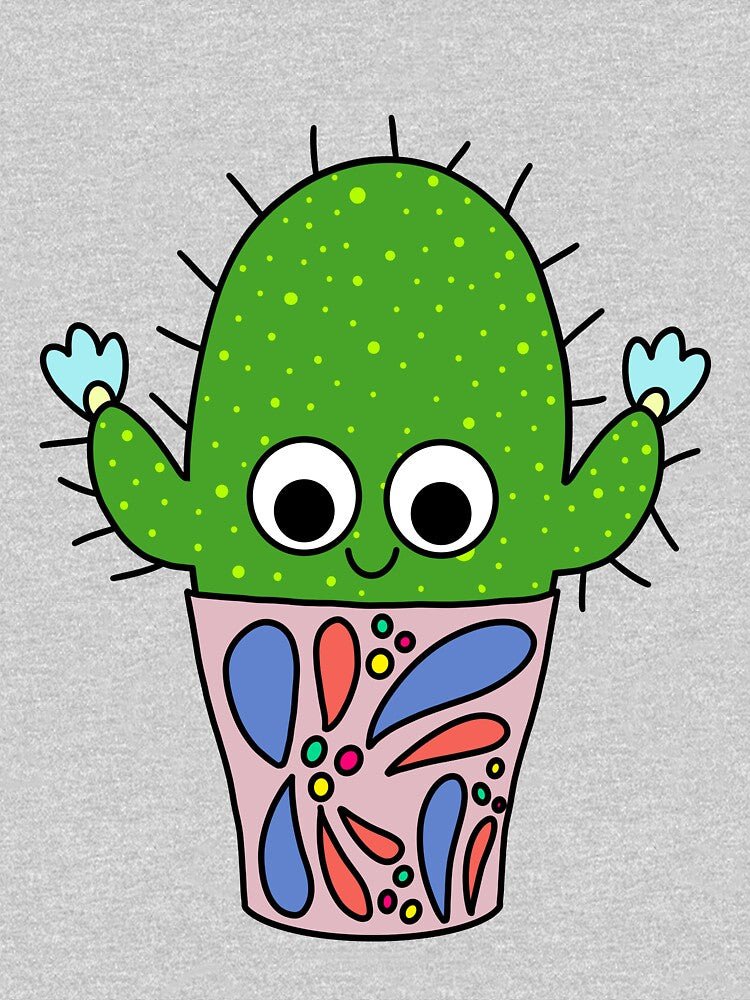 Cute Cactus Design #212: Big Cactus With Flowers In Nice Pot by DreamCactus