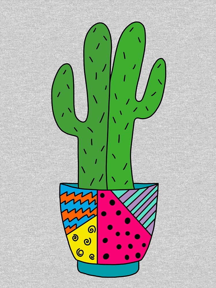 Cute Cactus Design #178: Saguaro Cacti In Funky Pot by DreamCactus
