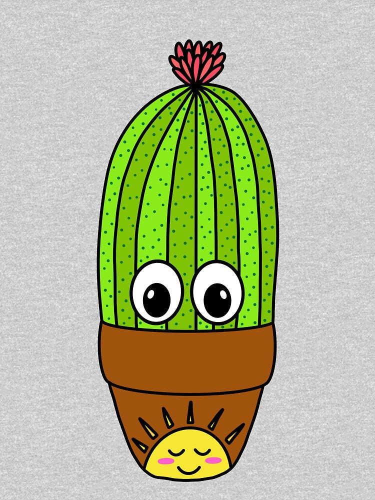 Cute Cactus Design #293: Potted Saguaro In Sunny Pot by DreamCactus