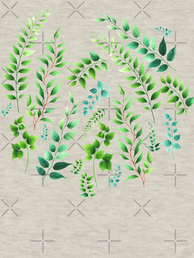 Greenery Botanical Print Mint Green by SilverPegasus
