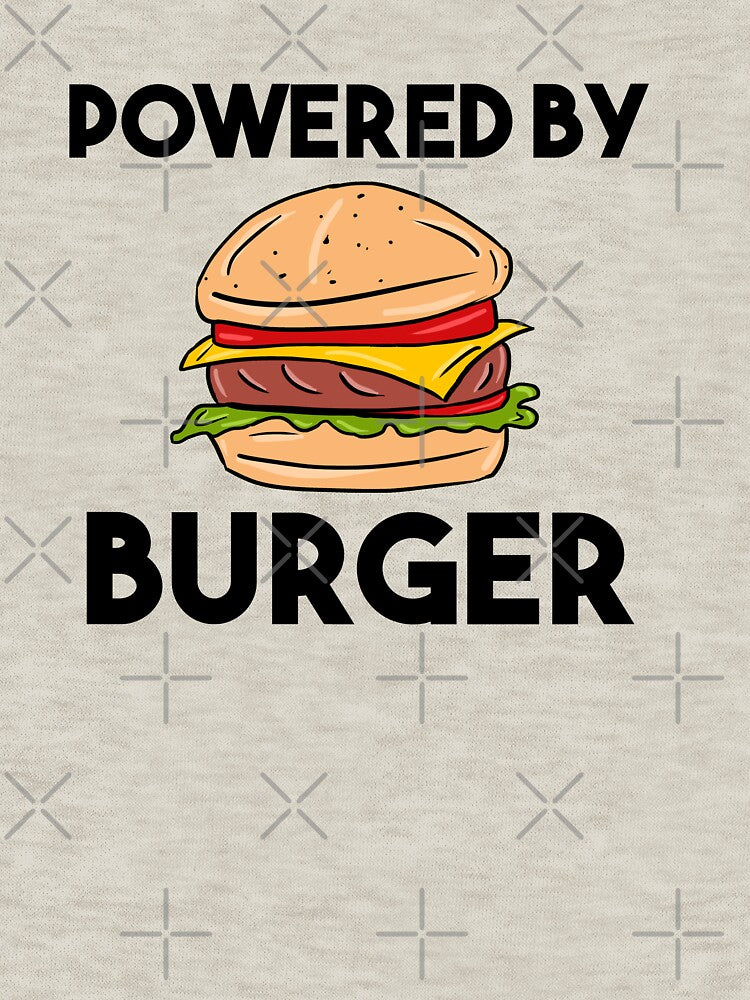 Powered By Burger, Gift for Burger Lover by GoldenGerrari