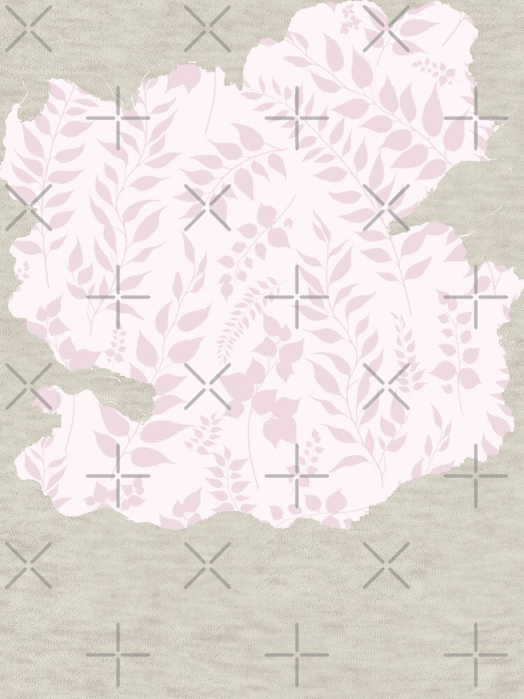 Greenery Botanical Print Blush Pink Leaves by SilverPegasus