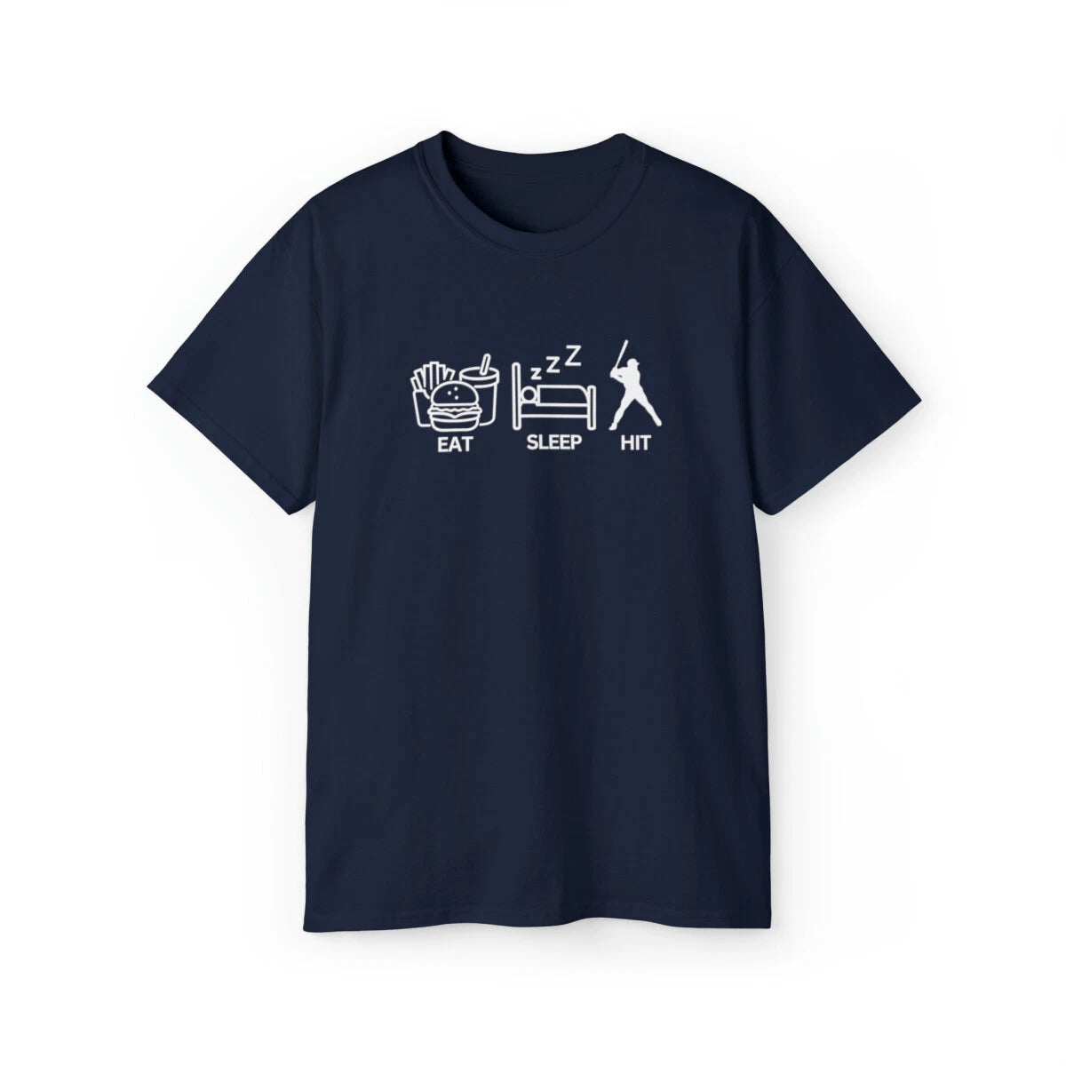 Eat Sleep Hit Men Baseball Shirt