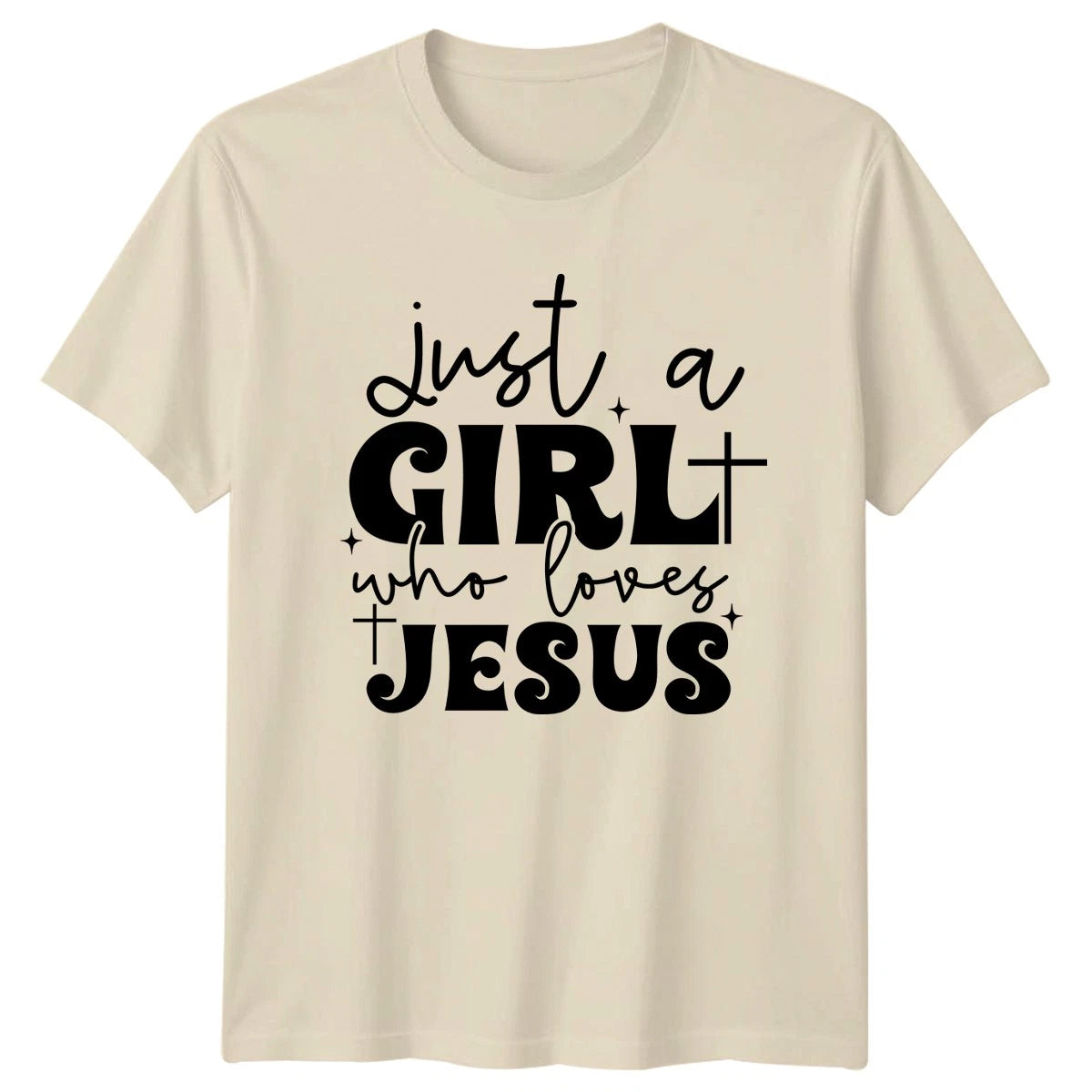 Just A Girl Who Loves Jesus Christian Faith Religion Mens T-Shirt Womens Tee