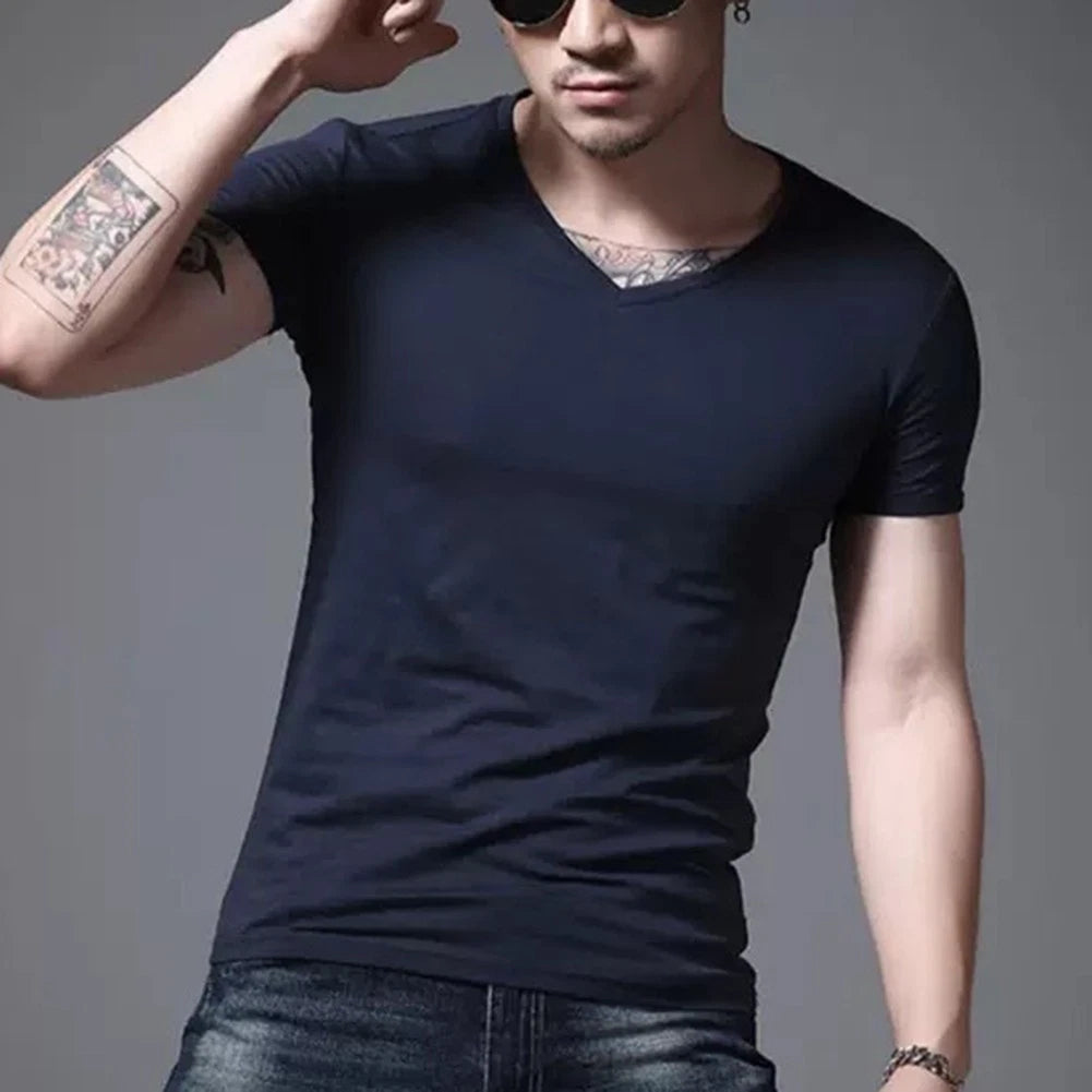 Stylish Daily T-shirt Tank Tops Vest Short Sleeve Simple Retro Fitness