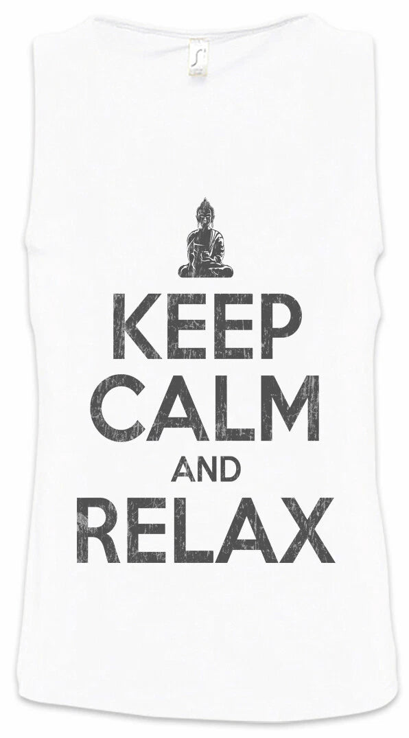 Keep Calm And Relax Men Tank Top Fun Chill Chiller Sleep Sleeping