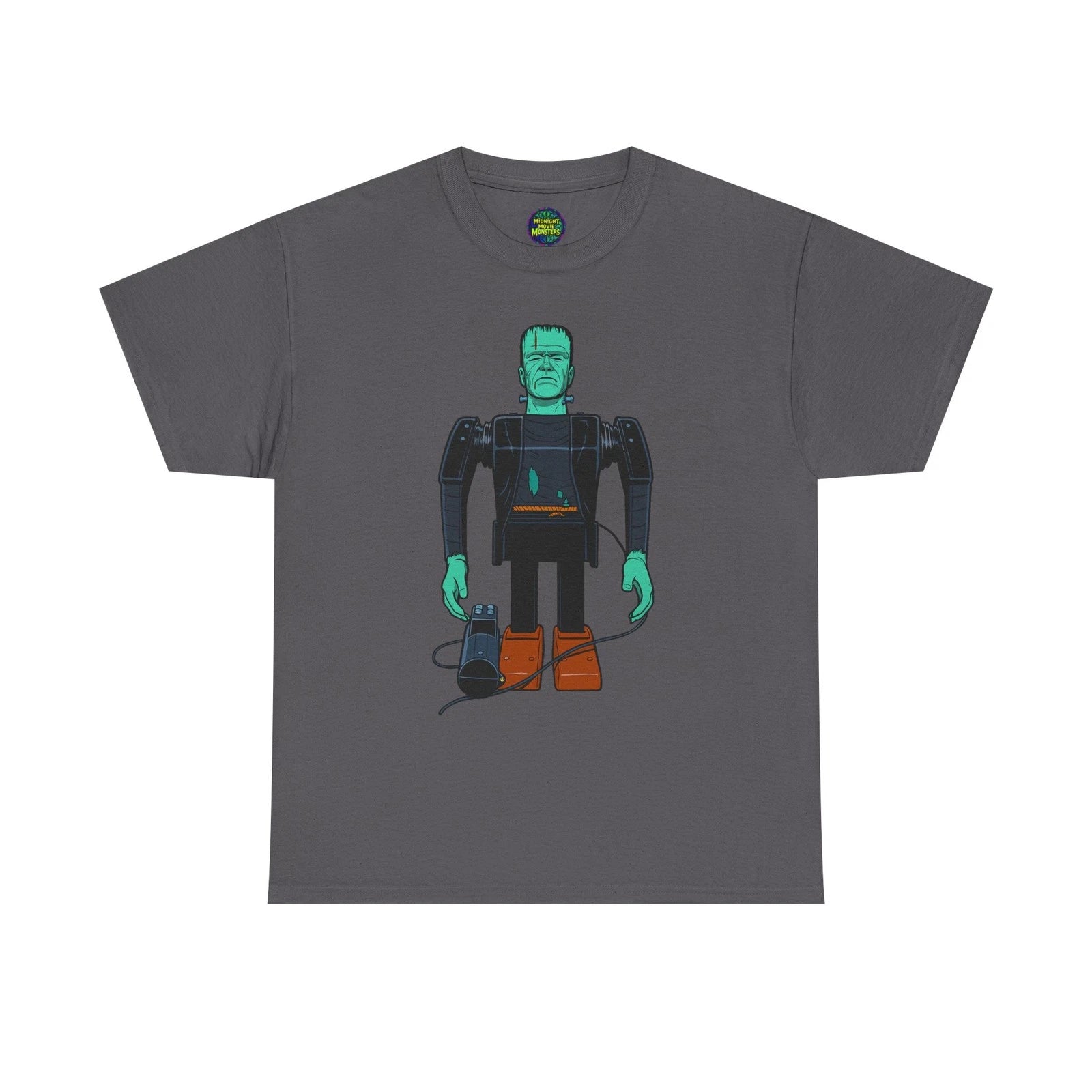 Marx Frankenstein Robot T-Shirt Graphic Tee — Retro Green Monster T-Shirt