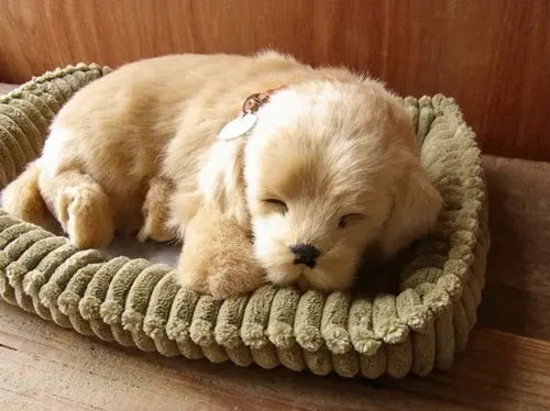 Perfect Pet Sleeping Retriever Plush Small Lifelike Breathing Dog Pet Loss Gift