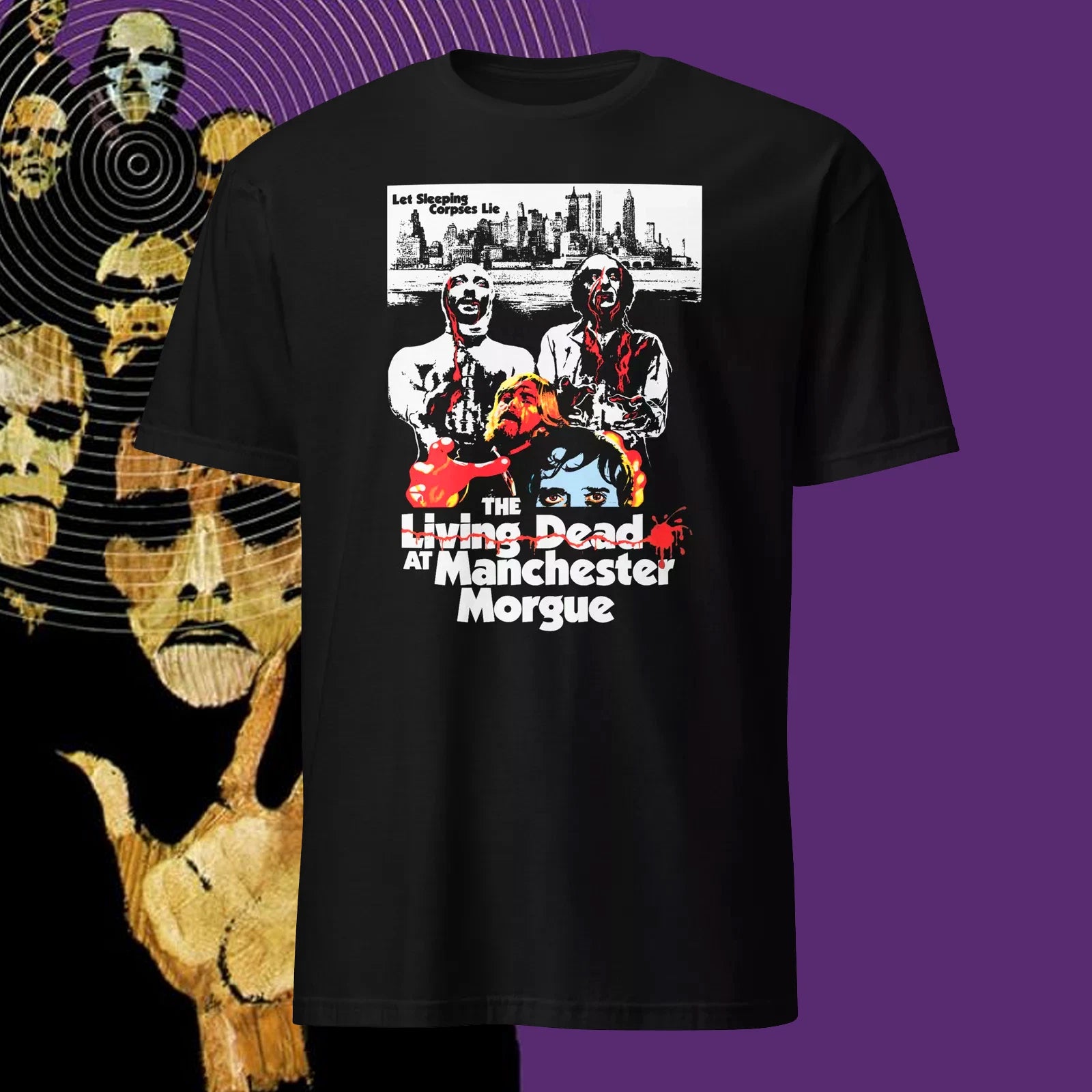 LET SLEEPING CORPSES LIE - T-Shirt Classic Horror Zombies 1974 Jorge Grau