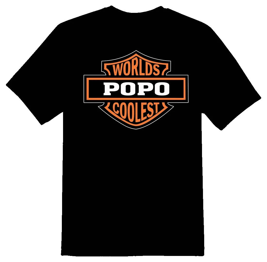 Worlds coolest Popo black or white tee