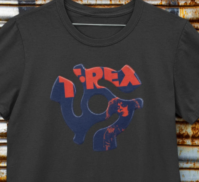 T-Rex Vinyl Record Retro T-Shirt / Vintage Marc Bolan Styled Glam Rock Tee