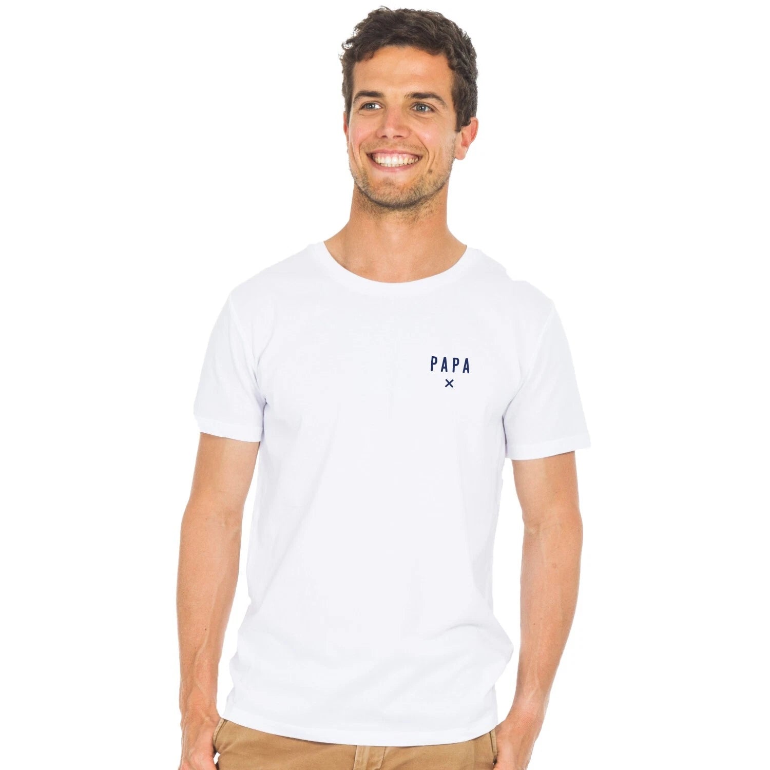 Men's Short Sleeve T-Shirt White, PAPA X CŒUR WAF