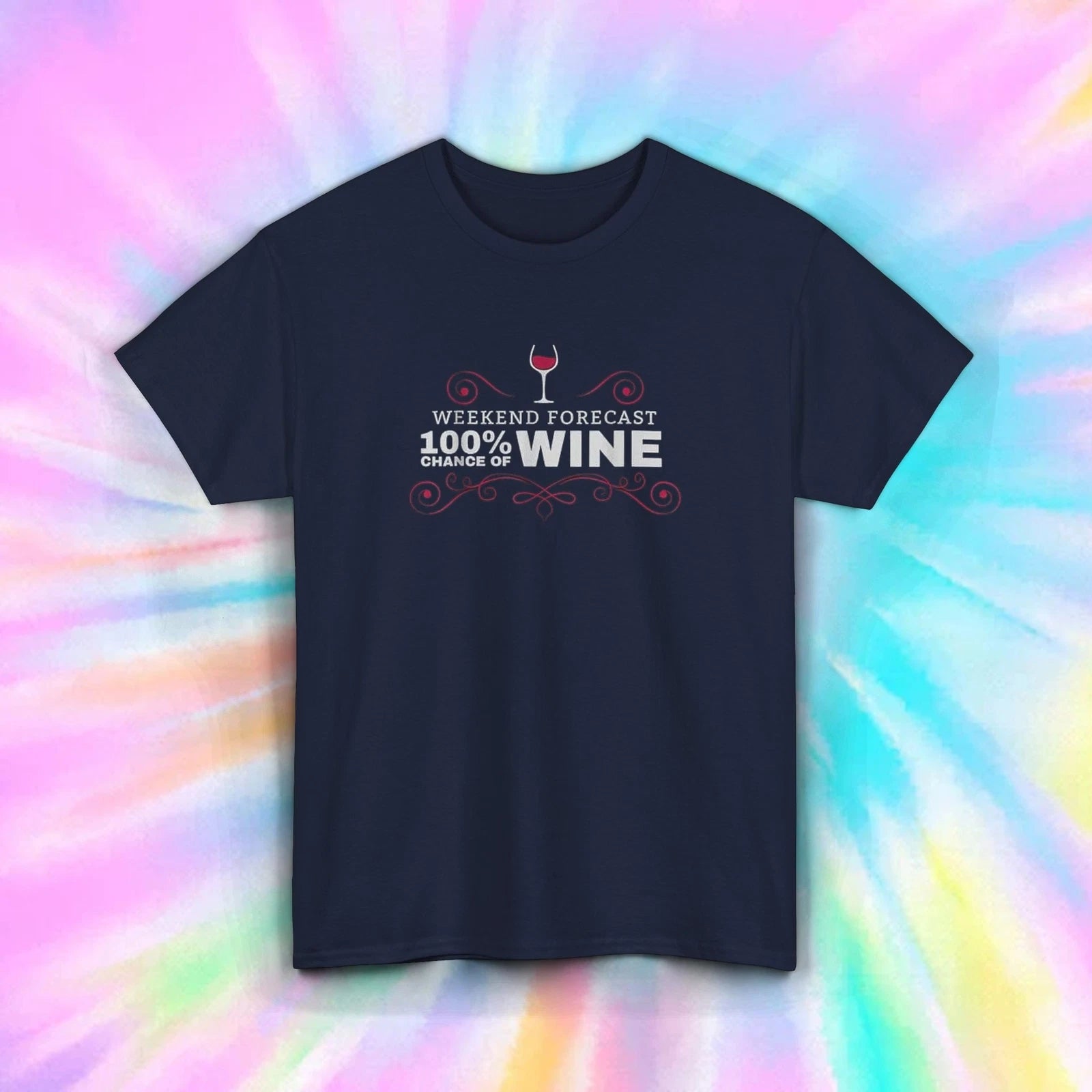Weekend Forecast Wine T-Shirt S-5XL Funny Drinking Lover Humor Gift Tee