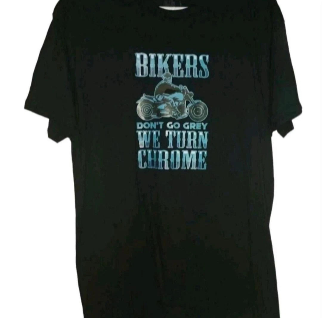 Graphic Motorcycle T Shirt, Mens Size L