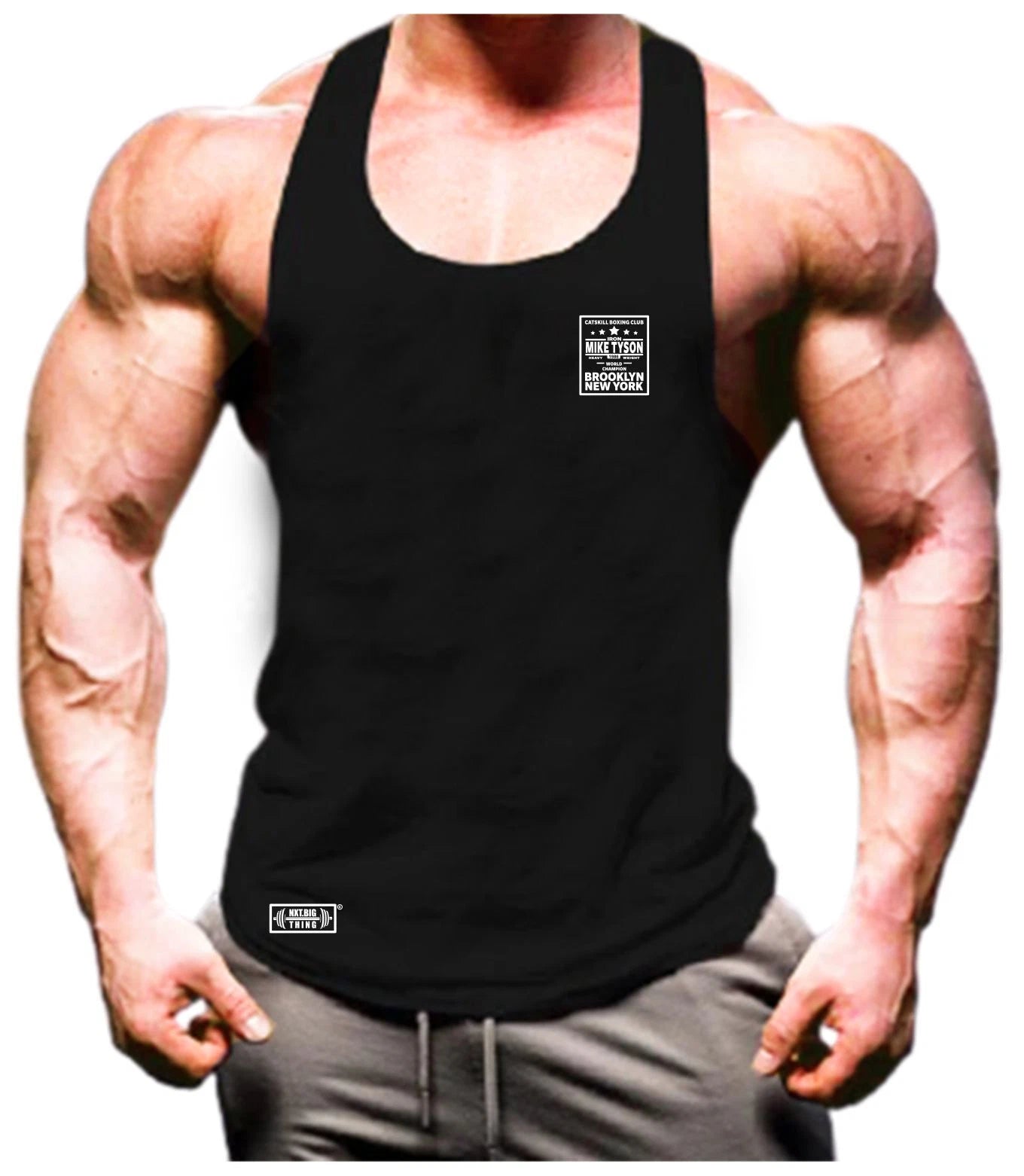 Iron Mike Tyson Vest Pocket Gym Clothing Training Workout Boxing MMA Tank Top