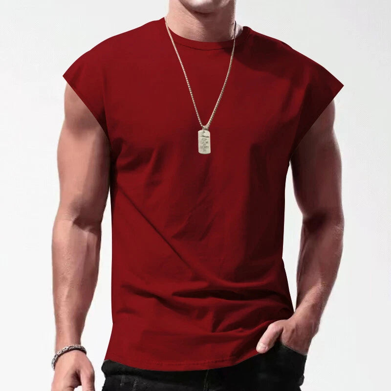 Men's Wear New Sleeveless T-shirt Men's Summer Leisure Sports Loose T-shirt