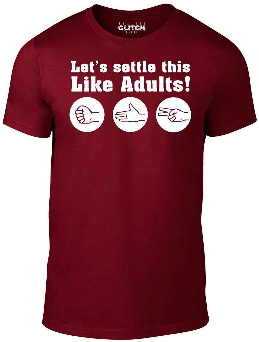 Rock Paper Scissors Funny T-Shirt - Decide Like Adults Joke T Shirt Classic Game