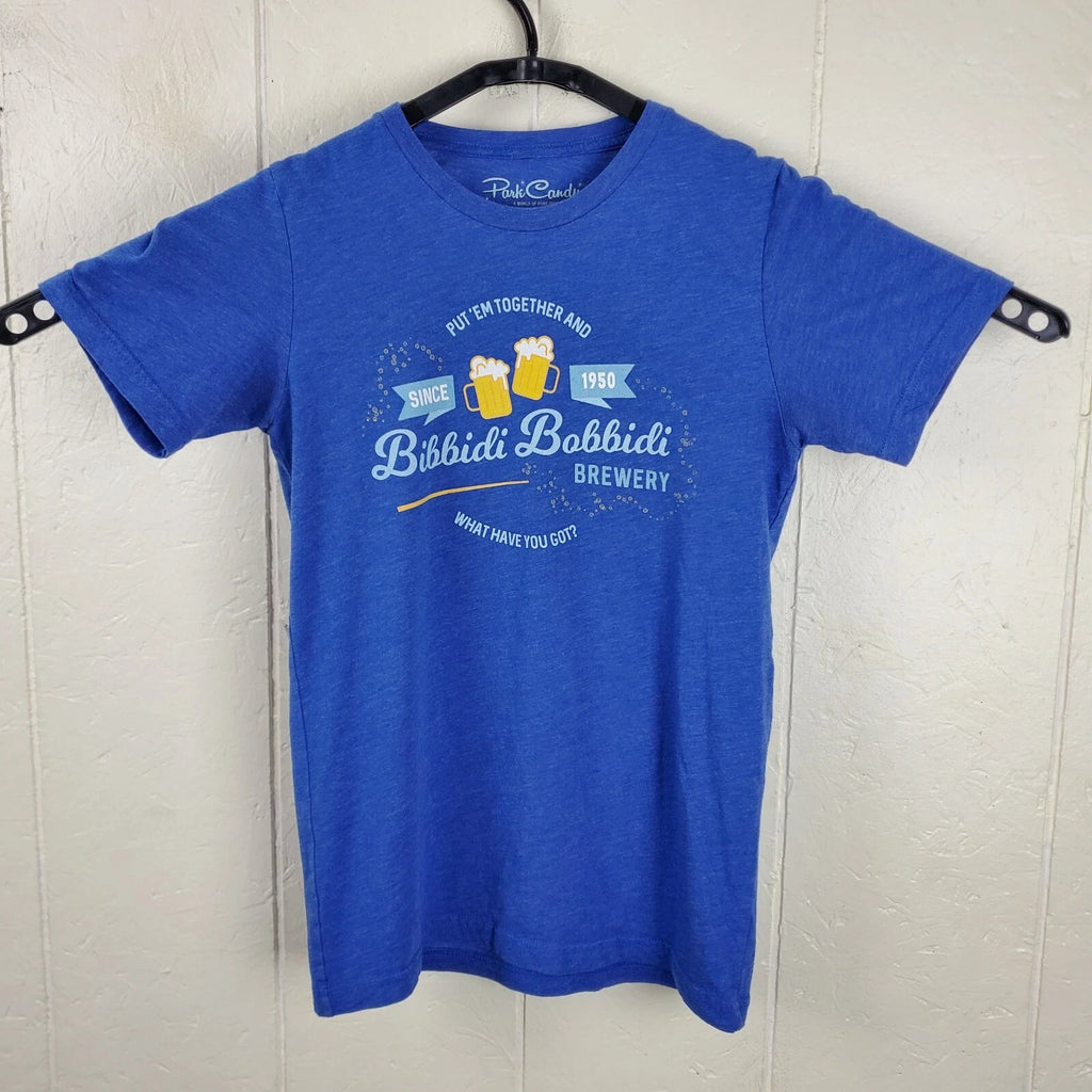 Bibbidi Bobbidi Brewery Shirt Men Small Blue Crew Neck Short Sleeve Graphic Beer