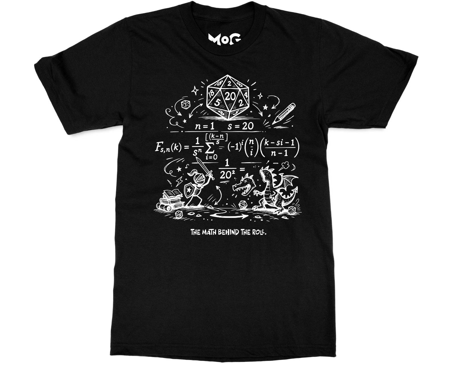 20-Sided Dice Funny T-shirt Roleplaying Gamer Meme Tee Geeky Shirt for RPG Fans
