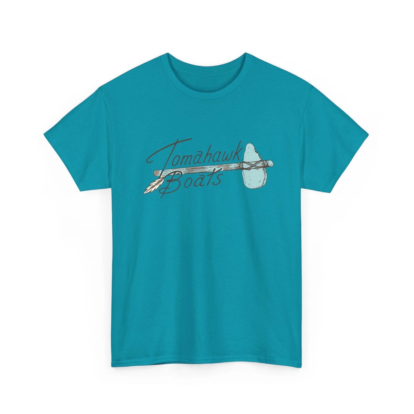Tomahawk Boats Vintage Logo T-Shirt Retro Boating Graphic Tee Lake Life Shirt