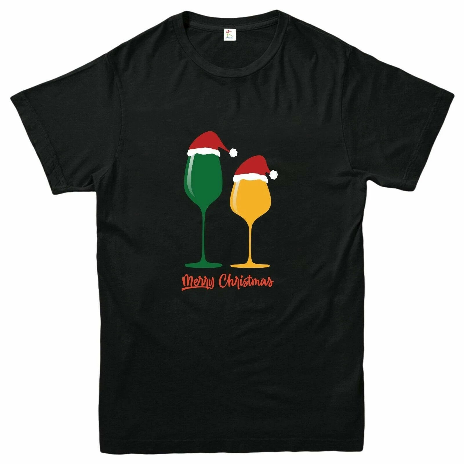 Christmas Wine Party T Shirt Merry Christmas Gift Xmas Holidays Festive Tees
