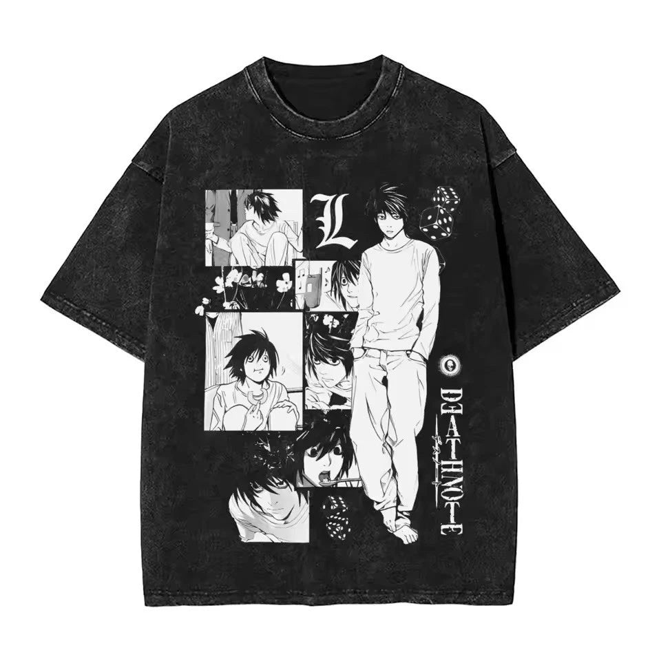 Anime Death Note T Shirt Graphic Tee Vintage Style Cotton