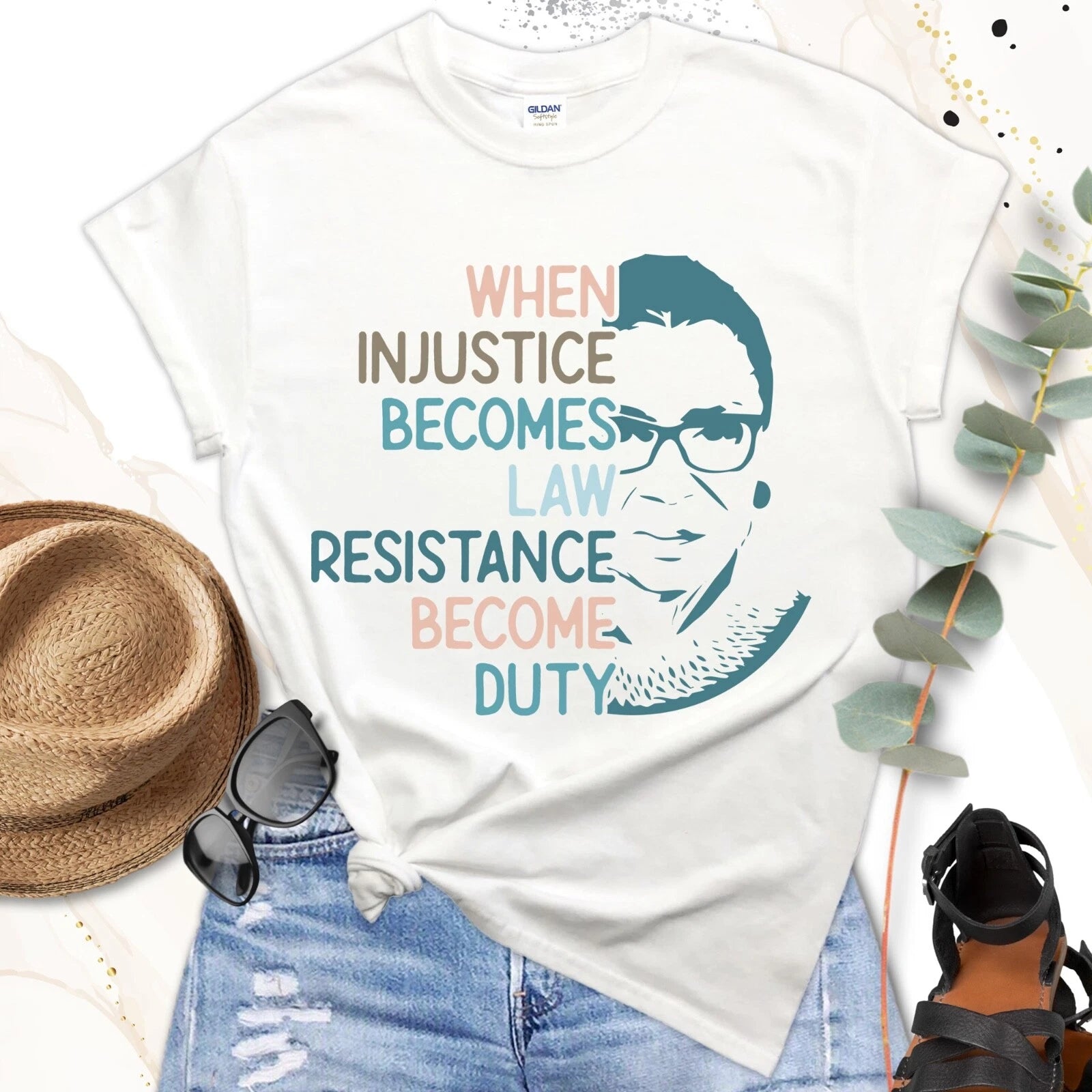 When Injustice Becomes Law Shirt, Resist Tee, Resistance T-Shirt, Notorious RBG
