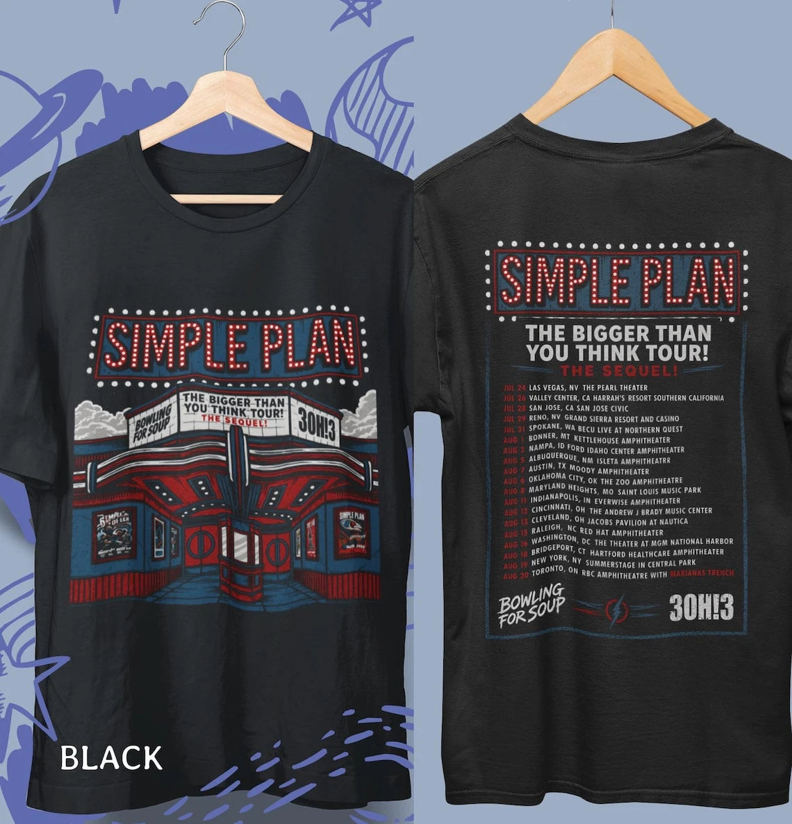 Simple Plan 2026 Tour T-Shirt | Unisex Pop Punk Band Tee
