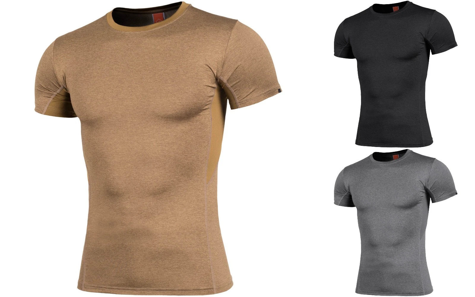 Pentagon T-shirt Men Crewneck Tight-fitting Sport Slim Fit Apollo Tac-Fresh