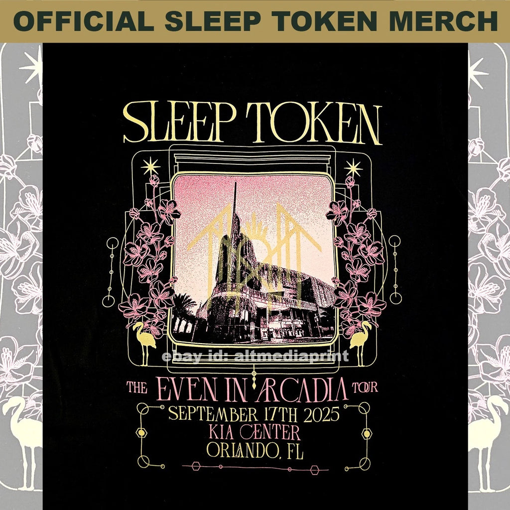 SLEEP TOKEN Tour Shirt ORLANDO Even in Arcadia 2025 🔥OFFICIAL MERCH L/XL/2X NEW