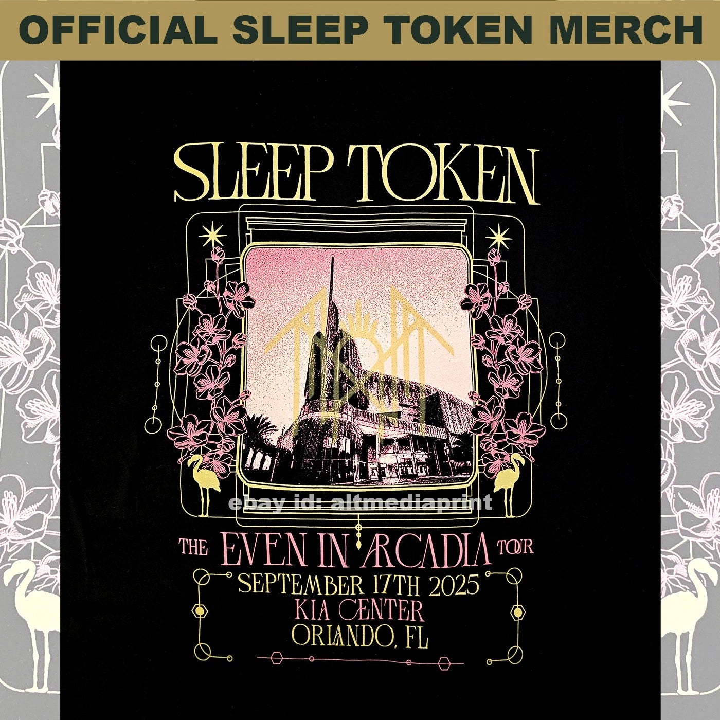 SLEEP TOKEN Tour Shirt ORLANDO Even in Arcadia 2025 🔥OFFICIAL MERCH L/XL/2X NEW