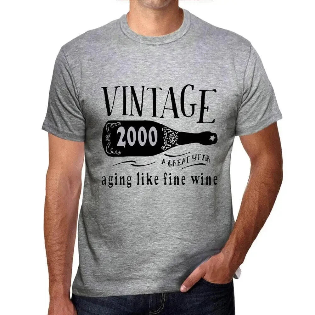 Men's Graphic T-Shirt Aging Like A Fine Wine 2000 24th Birthday Anniversary 24